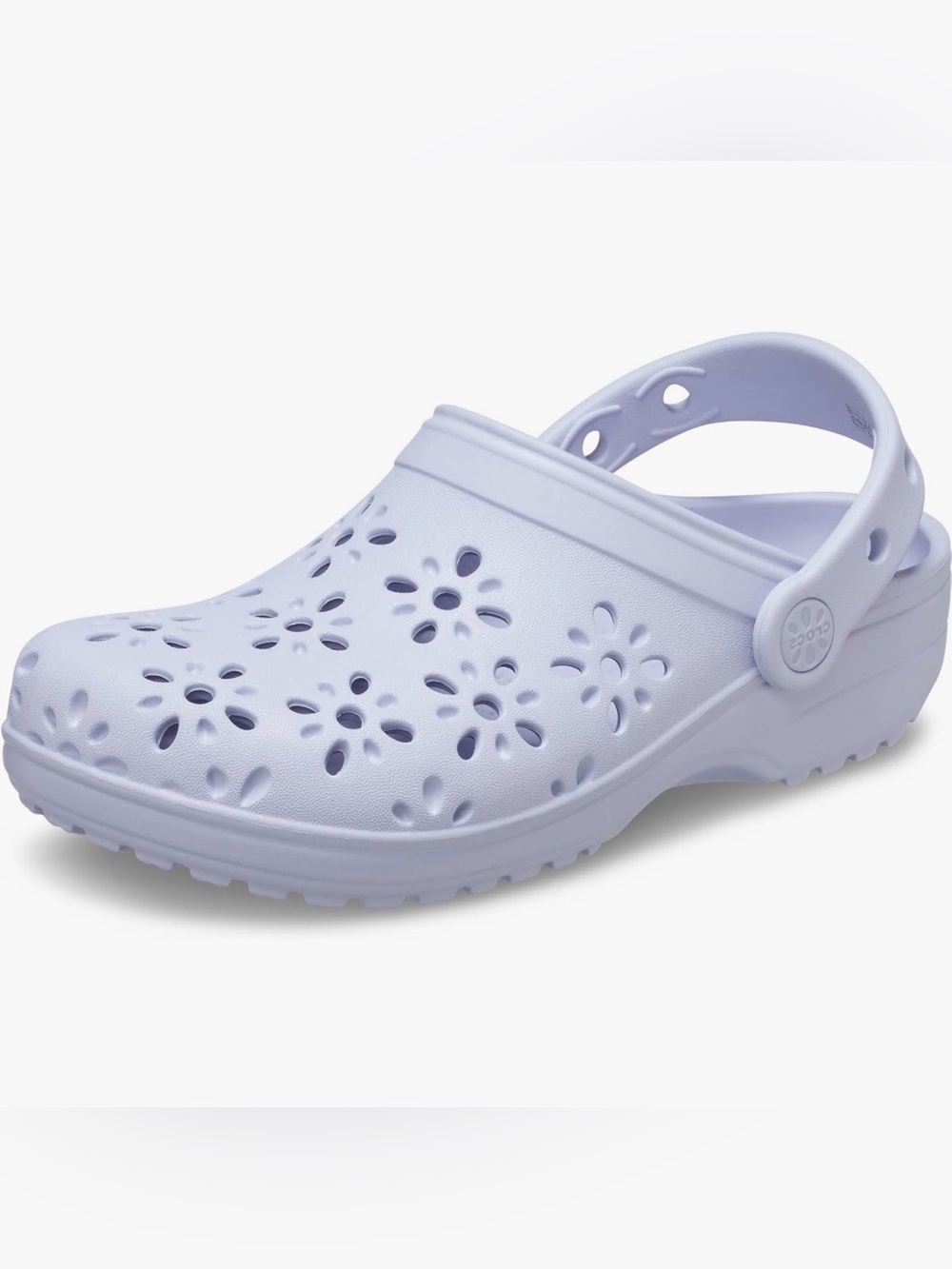 CROCS BIG KID CLASSIC FLORAL CUT OUT CLOGS